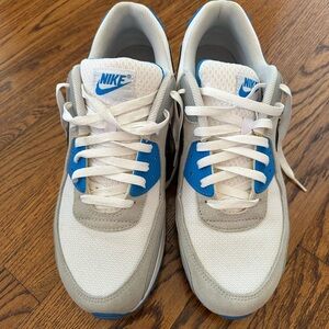 Nike Air Max White and Blue Shoes